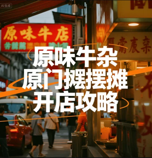 原味牛杂摆摊开店攻略：21节实战课从推车到旺铺