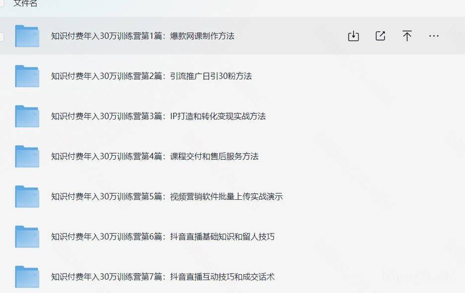 知识付费年入30万训练营合集：7天掌握变现核心技巧
